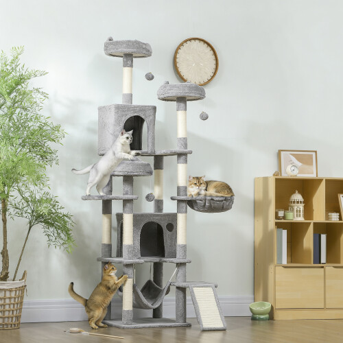 PawHut PawHut Cat Tree, 192 cm Multi-Level Cat Tower for Indoor Kittens 1