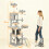 PawHut PawHut Cat Tree, 192 cm Multi-Level Cat Tower for Indoor Kittens 3