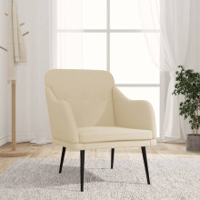 vidaXL Armchair Cream 63x76x80 cm Fabric