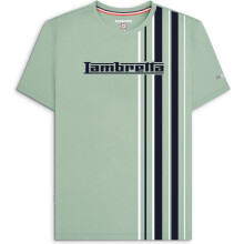 (XL, Iceberg Green) Lambretta Mens Multi Stripe Short Sleeve Crew Neck Cotton T-Shirt Top Tee