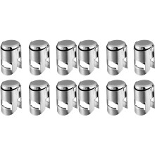 Stainless Steel Champagne Stopper, Sealer, Cork, Saver (Pack of 12)
