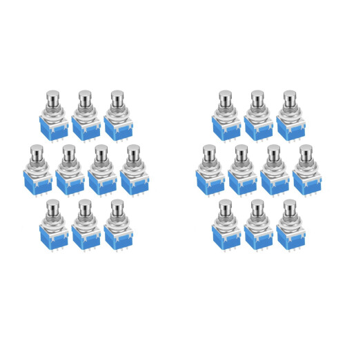 20PCS Guitar Effects Pedal Footswitch 3PDT Stomp Pedal  9-Pin Locking Push Button Foot 1
