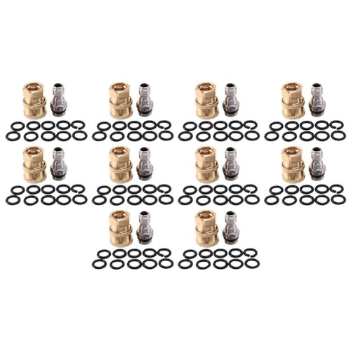 10X Pressure Washer Adapter Set,1/4 Inch Quick Disconnect Kit with 100 Pack O-Ring.5000 Psi