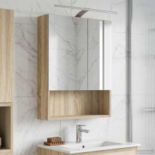 vidaXL Badezimmerspiegelschrank Sonoma-Eiche 50 x 14,5 x 70 cm