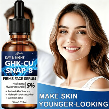 Suero facial y lifting instantáneo con Ghk-Cu: minimiza visiblemente las arrugas, líneas finas, etc. Contiene glicerina