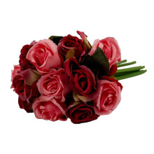 36 Pcs Fleurs Roses Artificielles Bouquet de Mariage Blanc Rose Thailandais Royal Rose Fleurs de Soie Decoration D'Interieur Decor de Fete de Mariage