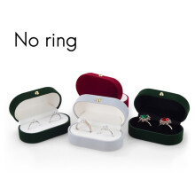 2X Velvet Silk Pair Ring Box Wedding Ring Box Single Ring Box Wedding Proposal Farewell Jewelry Box A