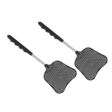 Mosquito and Fly Killing Plastic Fly Swatter Retractable Stainless Steel Rod,for Indoor and Outdoor Use (6 Pack)