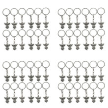 120 Stks Zilveren Kleur Guardian Angel Sleutelhanger Zinklegering Hanger Bruiloft Verjaardagsfeestje Baby Shower Doop Communie