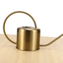 2X Watering Can Golden Garden Stainless Steel 1300Ml Small Water Bottle Easy to Use Handle Perfect for Watering Plants