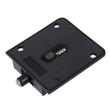 2X Wardrobe Black Plastic Plate 25mm Dia Wheel Sliding Door Roller