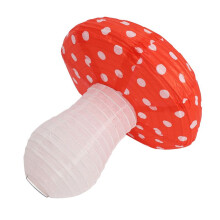 12Pcs Mushroom Shaped Paper Lanterns for Forest Jungle Wonderland Theme Birthday Party Decor 3D Mushroom Ornament