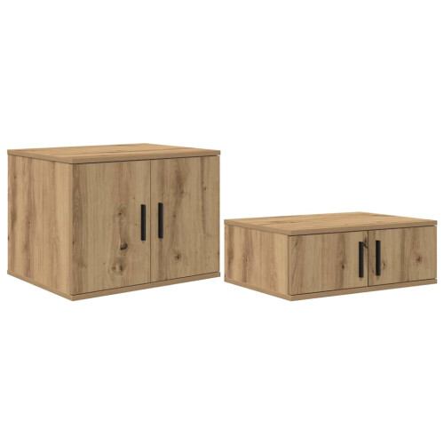 VidaXL vidaXL Storage Bed Frame Artisan Oak 80 cm Engineered Wood 2