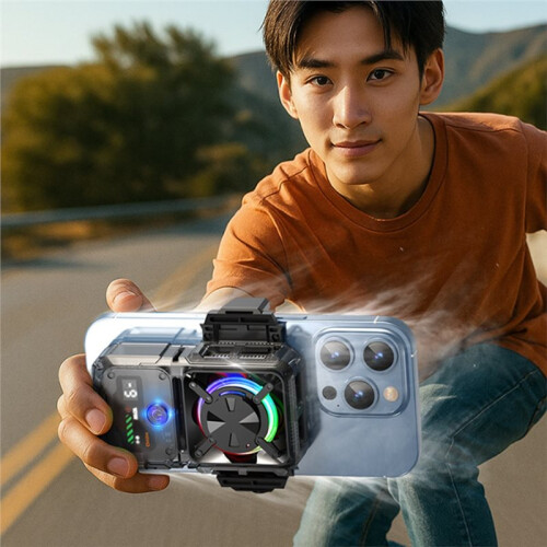 MEMO DL23 Semiconductor Phone Cooler Powerful Cooling 2000mAh Temperature Control Digital Display Dual Live Streaming 1