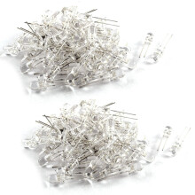 LED Lumieres Lumineuses ,Diodes Electroluminescentes,140 Pieces, 3V-6V, 5mm, Blanc