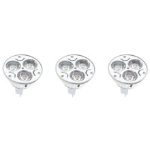 3X MR16 GU5.3 12V 3X1W Ampoule Blanche Fraiche