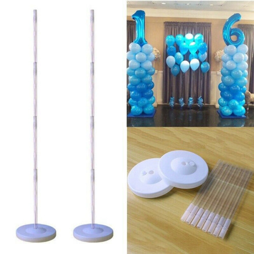 2 set Plastic Balloon Arch Column Stand with Base Kits Wedding Birthday Party Decor 2