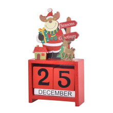 Calendrier de Table de NoëL NuméRo de Table Date Blocs en Bois Calendrier Compte à Rebours Calendrier de Bureau de NoëL DéCor de NoëL B