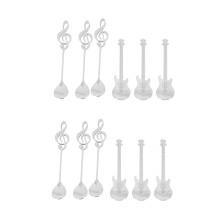 Coffee Spoons,12 Pack Cute Teaspoons Stainless Steel Staff Musical Notation Shaped (6 Music Note +6 Guitar)