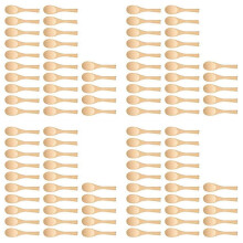 100Pcs Handmade Wooden Spoon Ice Cream Sugar Jam Honey Coffee Teaspoon Kitchen Condiment Salt Mustard Spoon