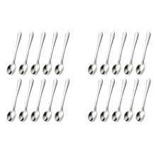 20 PCS Condiment Spoons Stainless Steel Spoons 3 Inches Cute Small Spoons Silver Tiny Spoon for Powder Spices Jars