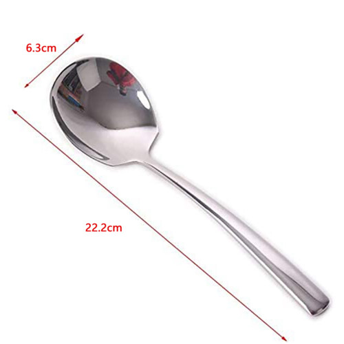 6 Pcs Serving Spoon, Spoons Silverware, Cooking Spoon,22.2X6.3Cm & 25X7.2Cm