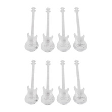 Guitar Coffee Teaspoons,8 Pcs Stainless Steel Musical Coffee Spoons Teaspoons Mixing Spoons Sugar Spoon(Silver)