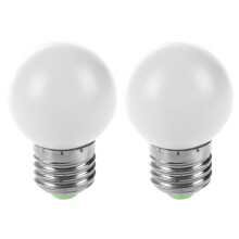 2X E27 Lumiere LED Ampoule en Plastique Blanc Ampoule (Puissance 0.5W, Blanc)