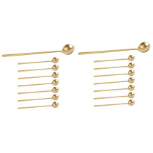16PCS 6.7 Inches Coffee Spoons, Stirring Spoons, Tea Spoons Long Handle, Gold Teaspoons, Gold Spoons, Ice Tea Spoons