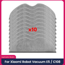 Mop Pads Compatible with Robot Vacuum E5 / C108 Robot Vacuum Cleaner Accessories Washable Microfibers Mop Cloth 10PCS