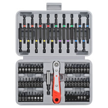 68Pcs Ratchet Screwdriver Bit Combination Set with 36 Teeth Ratchet Handle Suitable for Home and Auto Repair.