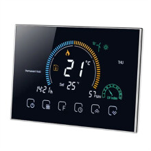 Tuya Alexa Sprachsteuerung Programmierbarer Thermostat APP-Steuerung LCD Wasser-/Gaskesselheizung Schwarz WiFi