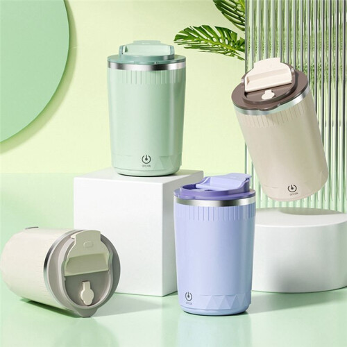 Automatic Self Stirring Mug, Coffee Milk Mixing Cup, Electric Blender, 400ml Green