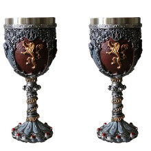 2X Middeleeuwse Ridderbadge Bierpul Roestvrij Staal Hars Viking Wijnglas Middeleeuws Wijnglas Keukengerei Theeservies Wijnglazen