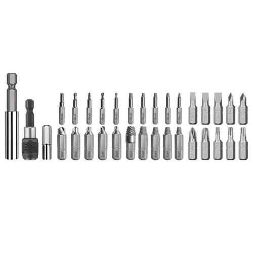 33Pcs Damaged Screw Extractor Kit & Screwdriver Bits Set Easy Out Stripped Screw Bolt Extractor Set