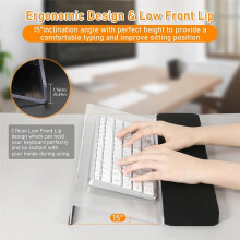 Computertoetsenbordstandaard, Acryl Toetsenbordverhoger Kantelbaar voor Desktop, Ergonomische Toetsenbordhouder voor Kantoor Thuisschool