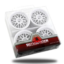 4 Stuks 1,9 Inch Kunststof 52 mm Wielnaafvelg voor RC Auto 1/10 -Road Drift HPI RedCat Sakura HSP, Wit