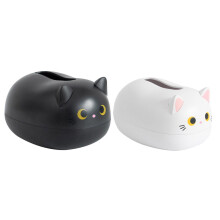 Distributeur de BoîTe à Mouchoirs en Forme de Chats Mignons, Porte-Mouchoirs de Rangement avec BoîTe à Cure-Dents, BoîTe à Mouchoirs pour Chats