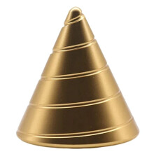 Table Fidget Toy Rotating Cone Gyroscope Office Desk Fidget Toy Optical Illusion Flowing Finger Toy, Gold