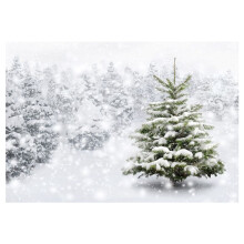 210X150Cm Winter Snow Background Cloth Snowflake Christmas Tree Glitter White Forest Party Photography Backdrops, F