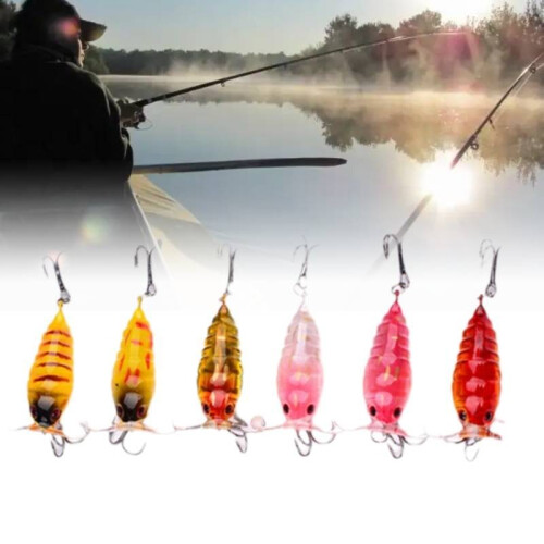 (5PCS)Bionic Köderhaken bunt Angeln Barsch Blackfish Welse Hering Tilapia Karpfen 1