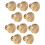10 Pack 1.2 Inch Brushed Gold Cabinet Knobs Knurled Kitchen Cabinet Knobs Gold Drawer Knobs Round Dresser Knobs 2