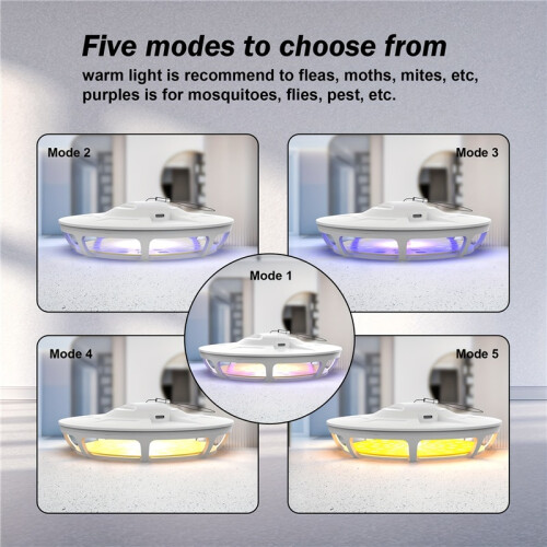 Flea Trap for Inside Your Home Flea Light Trapper Indoor Fly Killer Warm & UV LED Light Flea Fighting Tool Kit for Flea 1