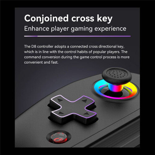 Controller di Gioco Telescopico D8 Controller di Gioco Mobile Leggero RGB con Vibrazione a 6 Assi per Android IOS PS3 PS4  PC,B 2