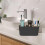 Toothbrush Holders for Bathrooms, 5 Slots Toothpaste Organizer with Bamboo Divider Bathroom Accessories Storage 2
