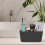 Toothbrush Holders for Bathrooms, 5 Slots Toothpaste Organizer with Bamboo Divider Bathroom Accessories Storage 3