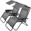 Birchtree BIRCHTREE Set of 2 Sun Recliner with Canopy SR06 Grey 1