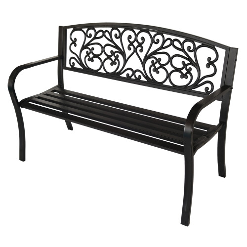 Birchtree BIRCHTREE Steel Garden Bench 3 Seater C080