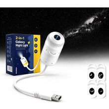 Plug and Play HD USB Powered Galaxy Star Night Light Projector for Bedroom
