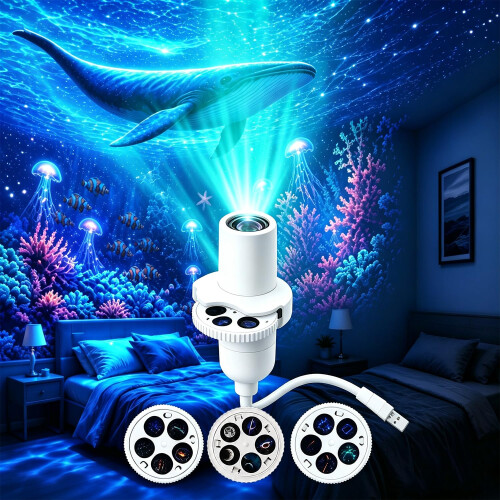 Hd Smart Dynamic 5d Holographic Night Light Projector Galaxy Projector 5 in
